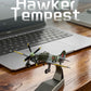 NUOTIE 1/72 Hawker Tempest aircraft on display stand, showcasing front view and propeller details