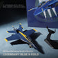 NUOTIE 1/72 F/A-18F Blue Angels Fighter Model, Diecast Metal Jet with Stand