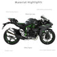 1:9 Motorcycle Model for Kawasaki Ninja H2R Alloy Diecast Motorcycle Model Toy Track Version Mini Moto Gift（Black）