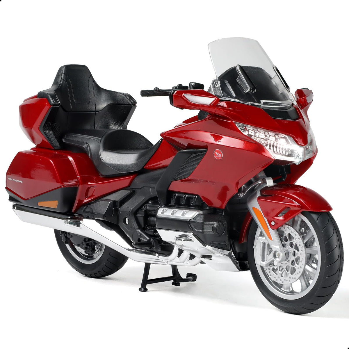 1:12 Die-cast Finished Honda Goldwing Motorcycle Scale Model, Red, Welly