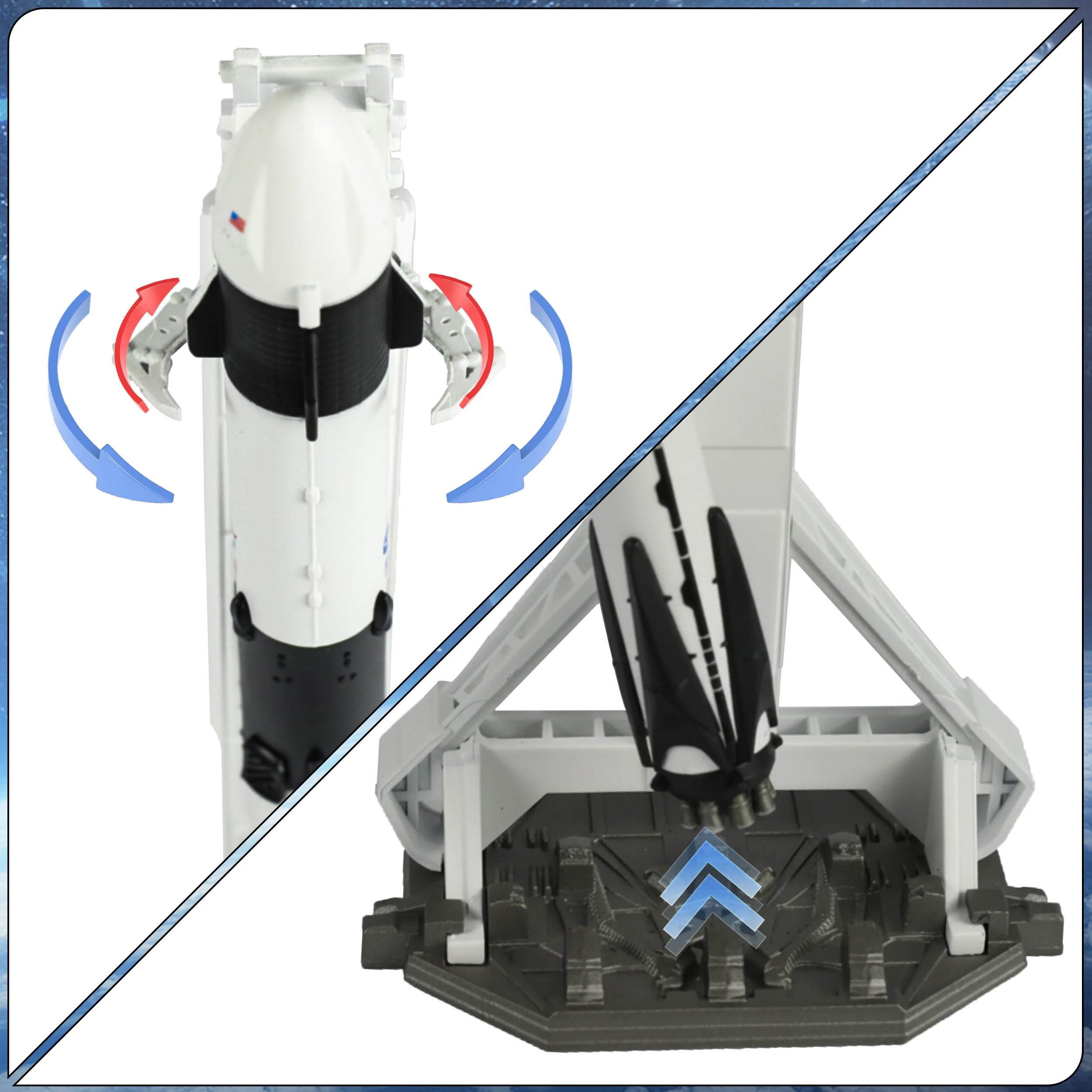 1/200 SpaceX Starship Rocket Model | Finished Diecast Static Display Model for Collectors