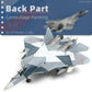 1/100 SU-57 Aircraft Russian Sukhoi Diecast Metal Model Kit su-57 Military Airplane Model Pre-Build Alloy Fighter Model for Adults Enthusiasts Collections or Gift（Splinter Camo）