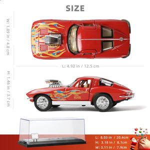 1/36 1963 Chevrolet Corvette Stingray Coupe - Red Diecast Pull-Back Replica