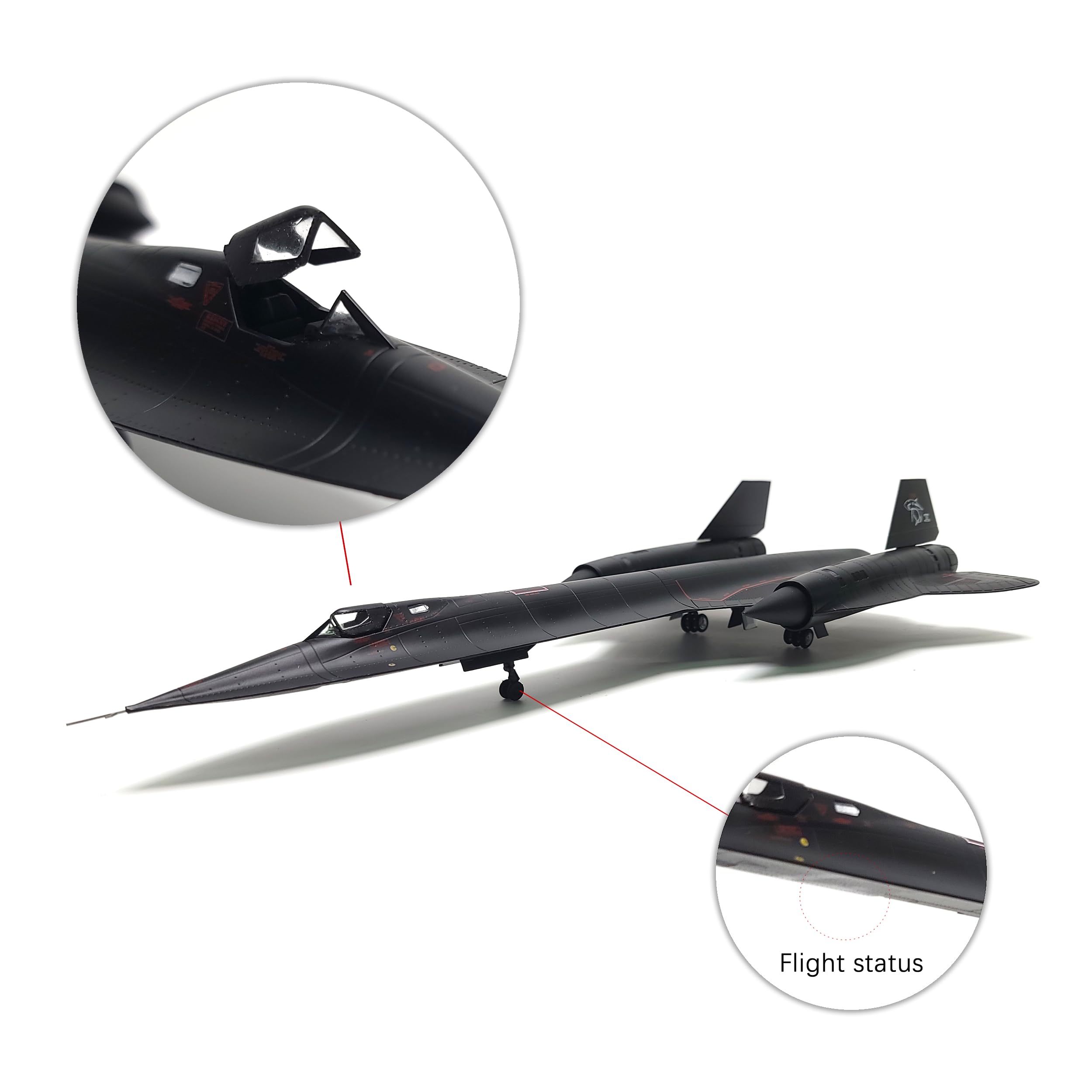 1:72 Diecast Metal SR-71 Blackbird Model - USAF High-Speed Spy Plane with Stand by AF1