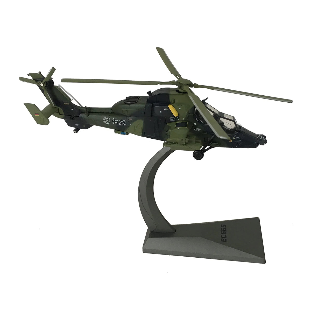 NUOTIE Eurocopter EC665 Tiger diecast metal model aircraft with stand, side profile