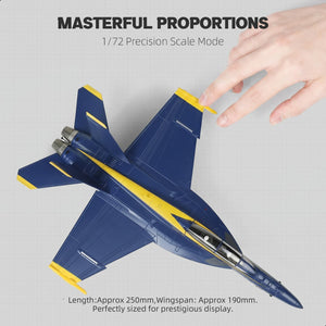 NUOTIE 1/72 F/A-18F Blue Angels Fighter Model, Diecast Metal Jet with Stand
