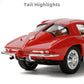 1/36 1963 Chevrolet Corvette Stingray Coupe - Red Diecast Pull-Back Replica