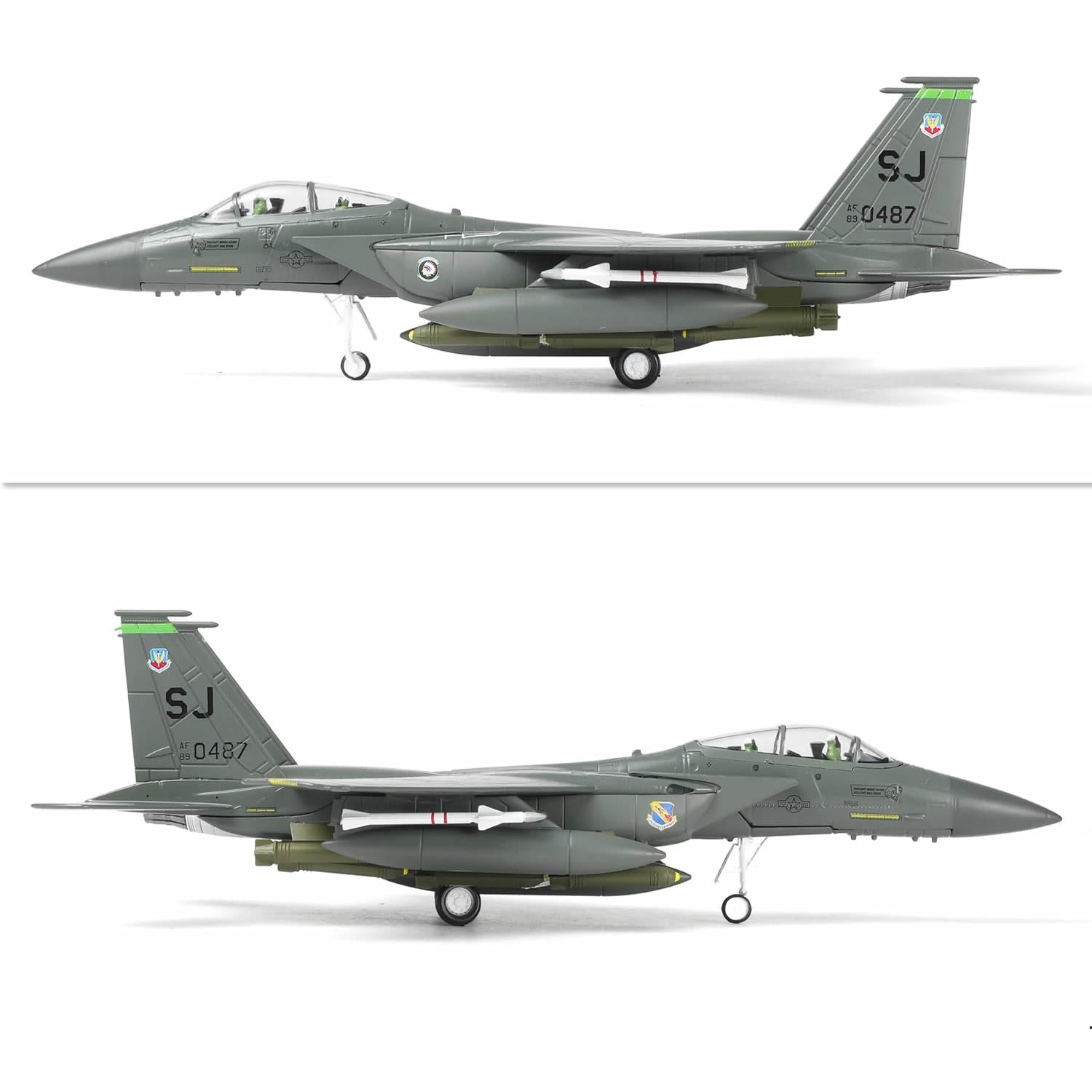 1/100 F-15E Strike Eagle Diecast Model - Pre-built Alloy Military Aircraft