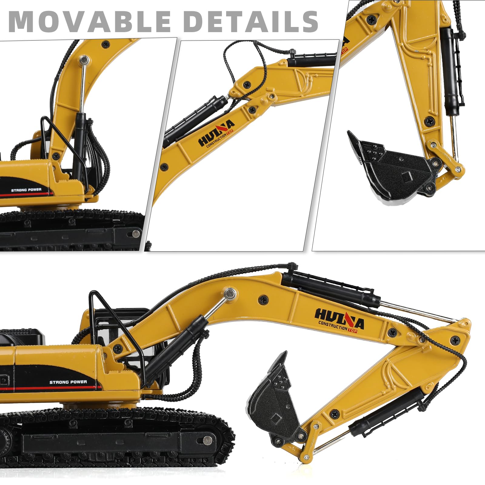 1/40 Die-cast Construction Excavator Digger Vehicle Scale Model, Yellow