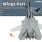 1/100 F-14B-2 VF-103 Tomcat Fighter Model Diecast Metal Airplan Mode Kit Jolly Rogers Militray Aircraft Model with Stand for Adult Military Enthusiast Collection Display or Gift