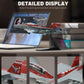 NUOTIE 1/100 F/A-18F Super Hornet model showcasing detailed tail painting, side view on desk
