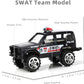 1/87 Metal Diecast SWAT Offroad Car Police Rescue Truck Toy Army Military Vehicle Little People Playset Children's Day Car Toy Gift for 3+ Year Old Boy Kid Toddler （6-in-1 Toy Set）