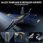 NUOTIE 1/72 F/A-18F Blue Angels Fighter Model, Diecast Metal Jet with Stand