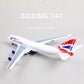 1/160 Boeing 747 British Airways 17 inchs Large Model Diecast Airplane Model Kits with Stand Airlines Model Plane Display Collectible for Aviation Enthusiast Gift