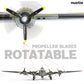 1/72 B-17G Fortress Diecast Metal Model - WWII US Heavy Bomber (Light Gray) with Stand by NUOTIE