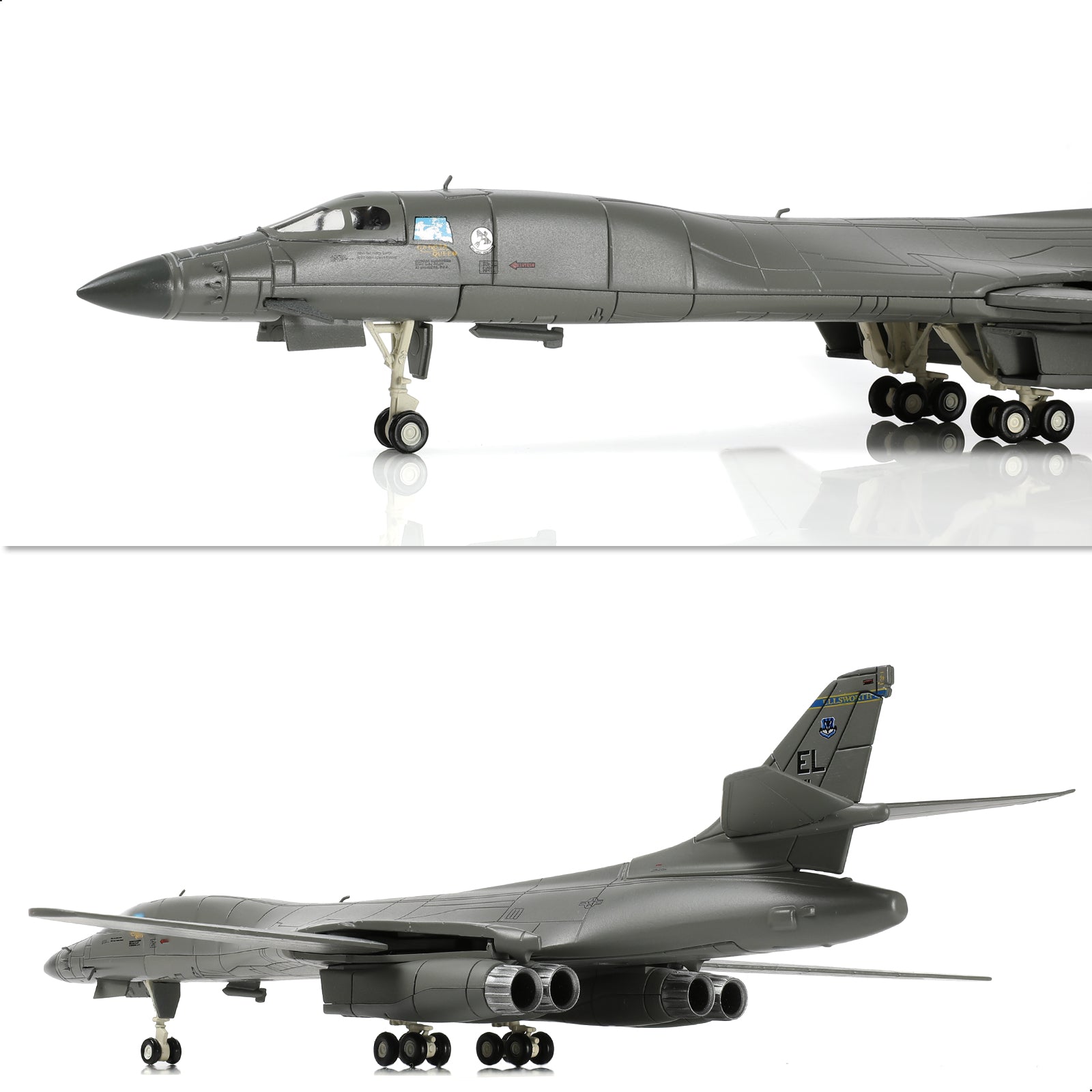 1:200 Diecast Metal B-1B Lancer Strategic Bomber Model - American Air Force Aircraft with Stand