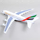 1/160 Airbus A380 Emirates 18 inchs Large Model Diecast Airplane Model Kits with Stand Sky Jumbo Airliner Model Plane Display Collectible Model Kit for Aviation Enthusiast Gift