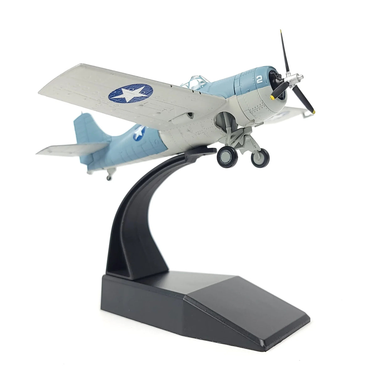 NUOTIE Model F4F Wildcat navy aircraft model on stand side profile
