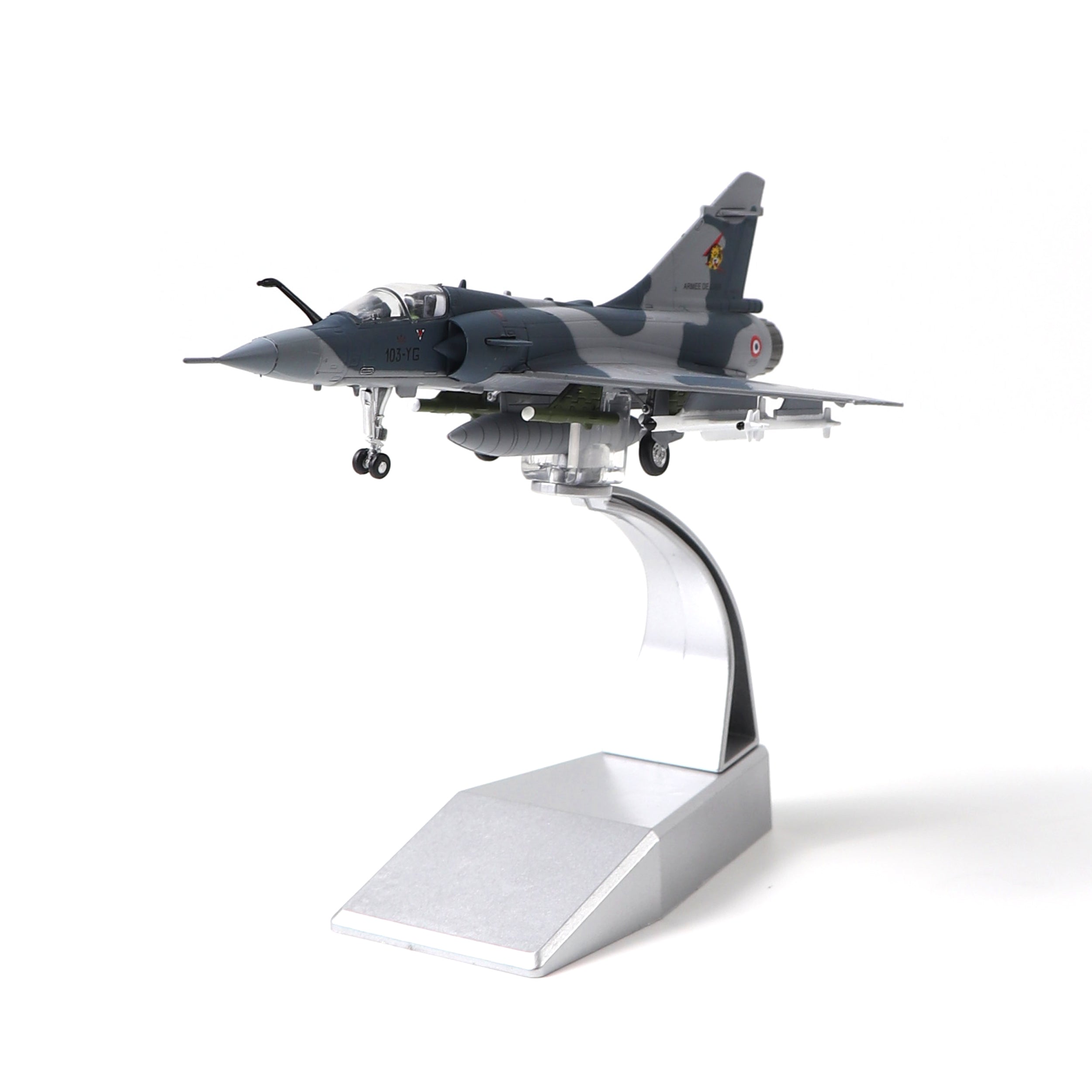 1/100 Scale Dassault Mirage 2000 Diecast Metal Model - French Air Force Fighter Jet with Stand by NUOTIE