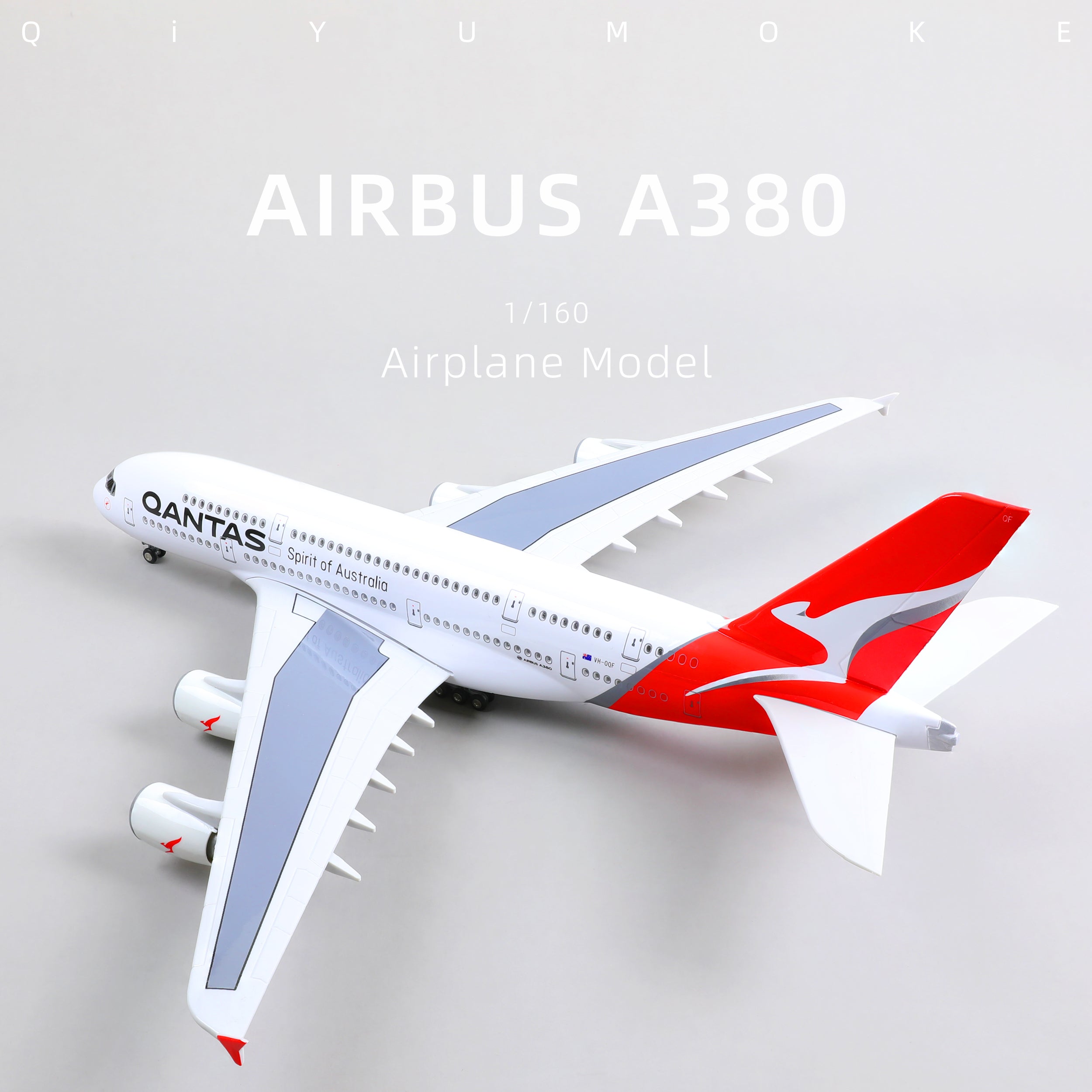 エアバスA380 1/160スケールモデル Amazon.co.jp: 1/160 スケール 50.5CM エアライン エアバス A380