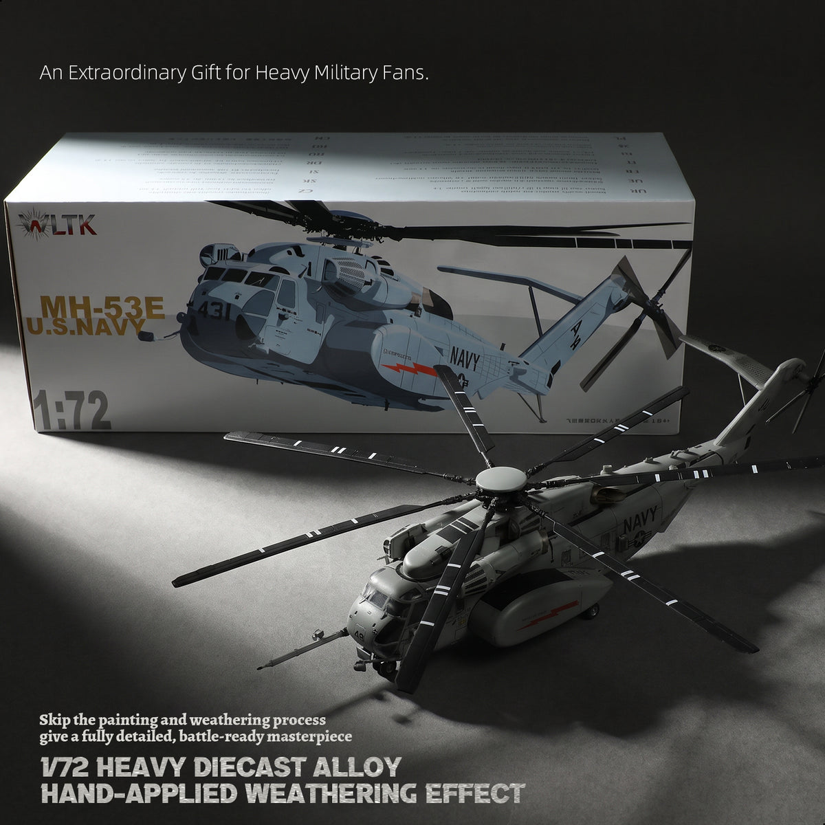 NUOTIE 1/72 MH-53E Sea Dragon Diecast Metal Helicopter Model