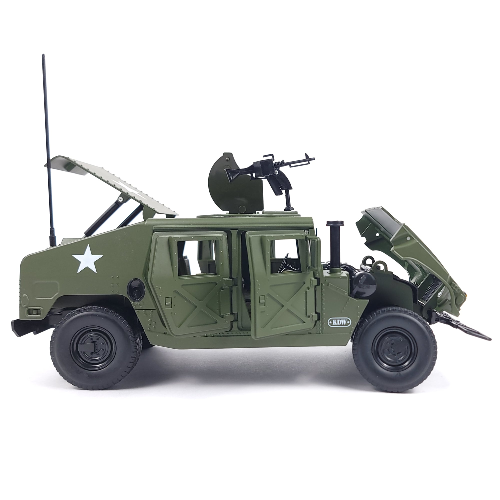 1:18 Die-cast Hummer H1 Military Armored Truck Off-Road Scale Model