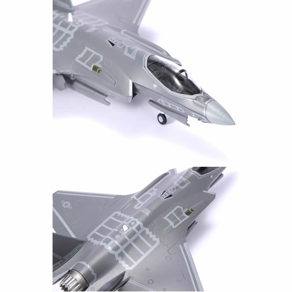 NUOTIE 1/72 F-35A Lightning II diecast metal model aircraft top view with detailed markings