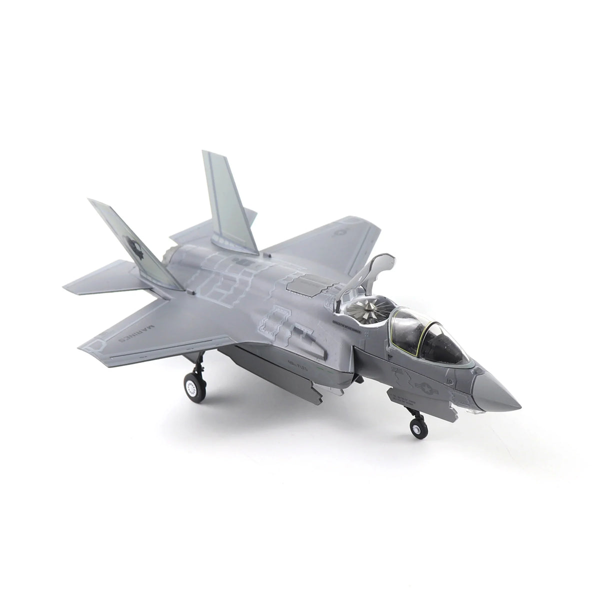 NUOTIE F-35B Lightning II diecast metal model aircraft in gray, front view