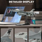 NUOTIE F-16 Fighting Falcon model in black with detailed tail painting, displayed on a stand.