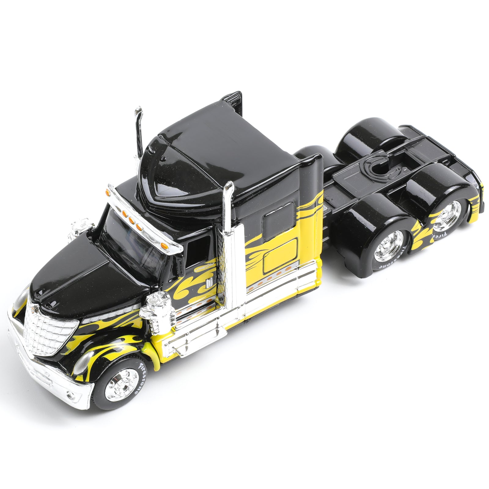 1:64 Die-cast International Lonestar Container Semi Truck Scale Model with Figure, MAISTO