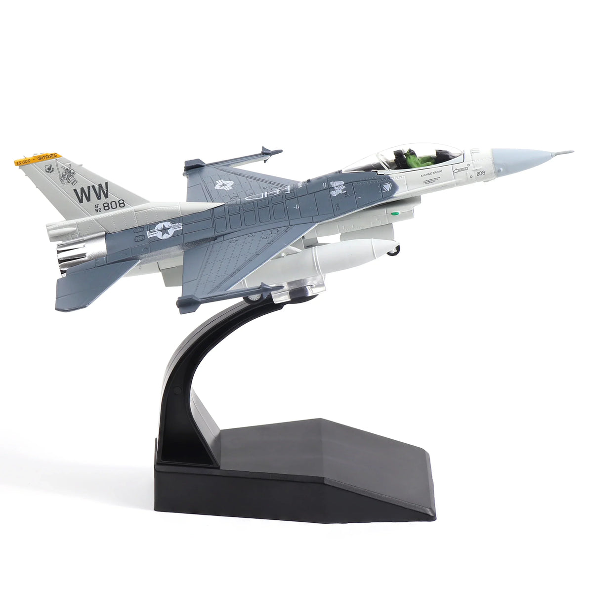 NUOTIE Model F-16C Fighting Falcon diecast metal model aircraft side profile view