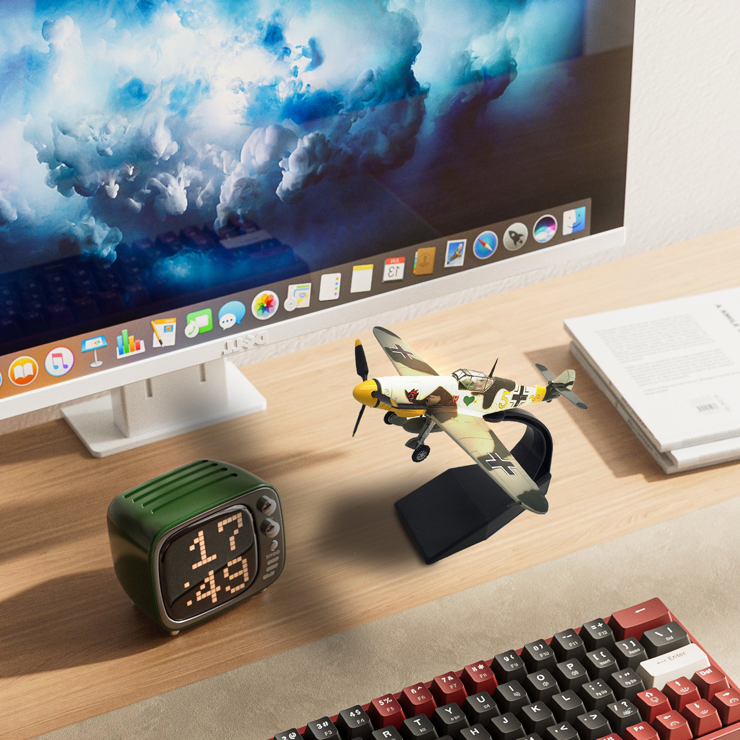 1/72  Messerschmitt Bf-109 Diecast Metal Model - WWII German Fighter "Jungle Camouflage"