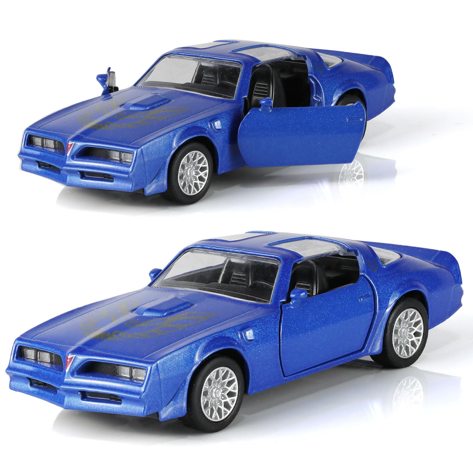 1/36 Pontiac Firebird Trans Am Diecast Car - Classic Blue Vintage Model