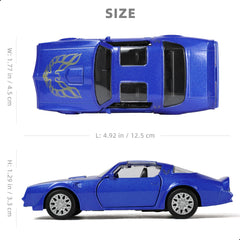 1/36 Pontiac Firebird Trans Am Diecast Car - Classic Blue Vintage Model