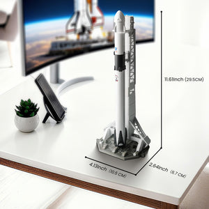QIYUMOKE 1/200 Starship Rocket Model Kits Compatible for Spacex Falcon 9 Model Rockets for Adlut NASA Static Starship Models for Space Enthusiasts Gift or Desktop Display(11.5" H)