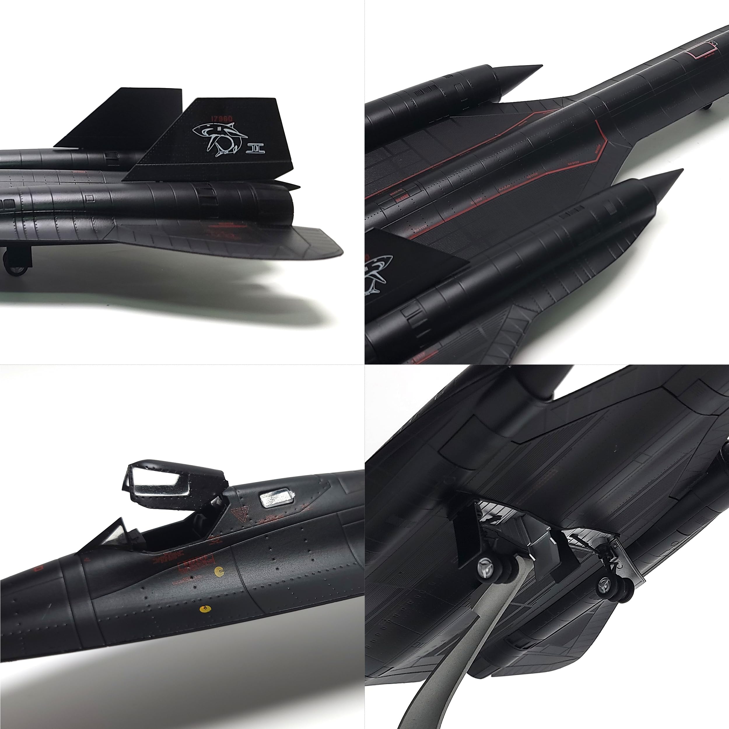 1:72 Diecast Metal SR-71 Blackbird Model - USAF High-Speed Spy Plane with Stand by AF1