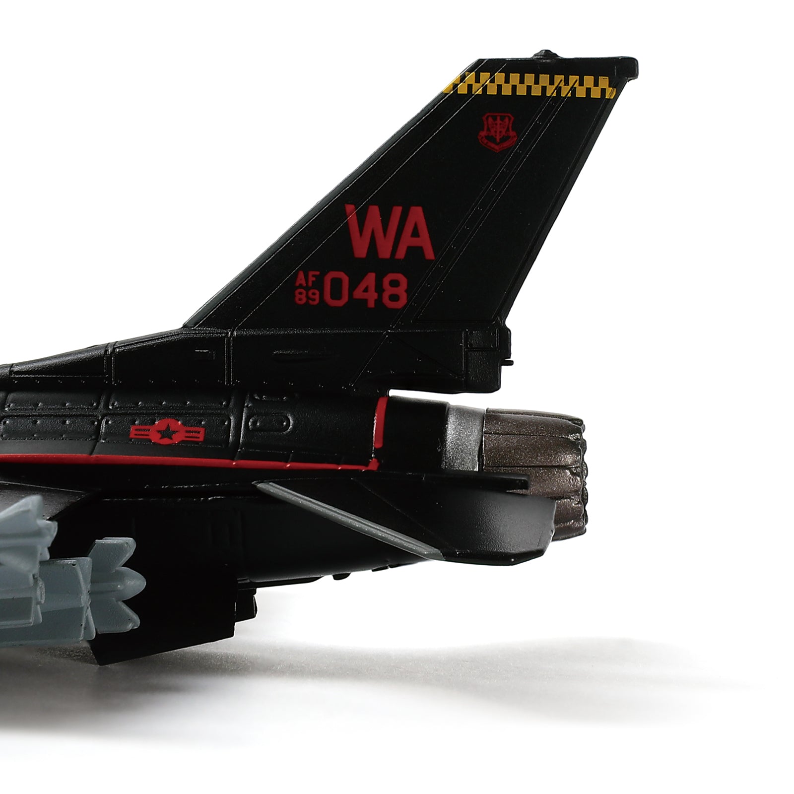 1/100 Scale F-16C Fighting Falcon Diecast Metal Model - Nellis AFB 57th Wing BLACK Aggressor Jet