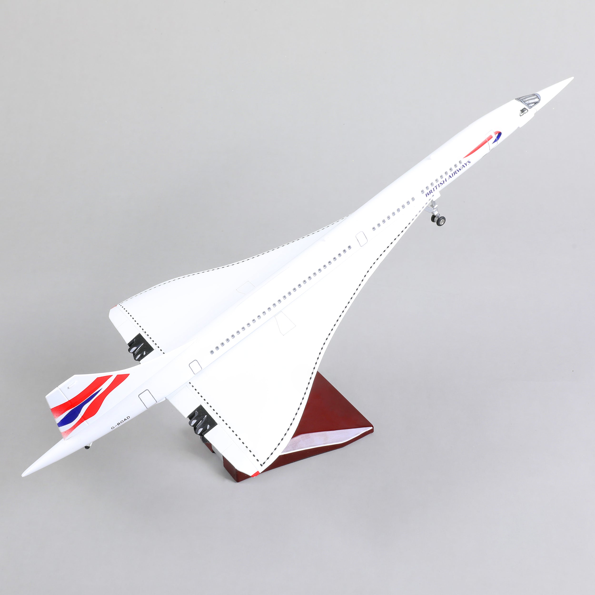 1:125 Concorde British Airways Diecast Airplane Model | Finished Large Scale Supersonic Jet Display