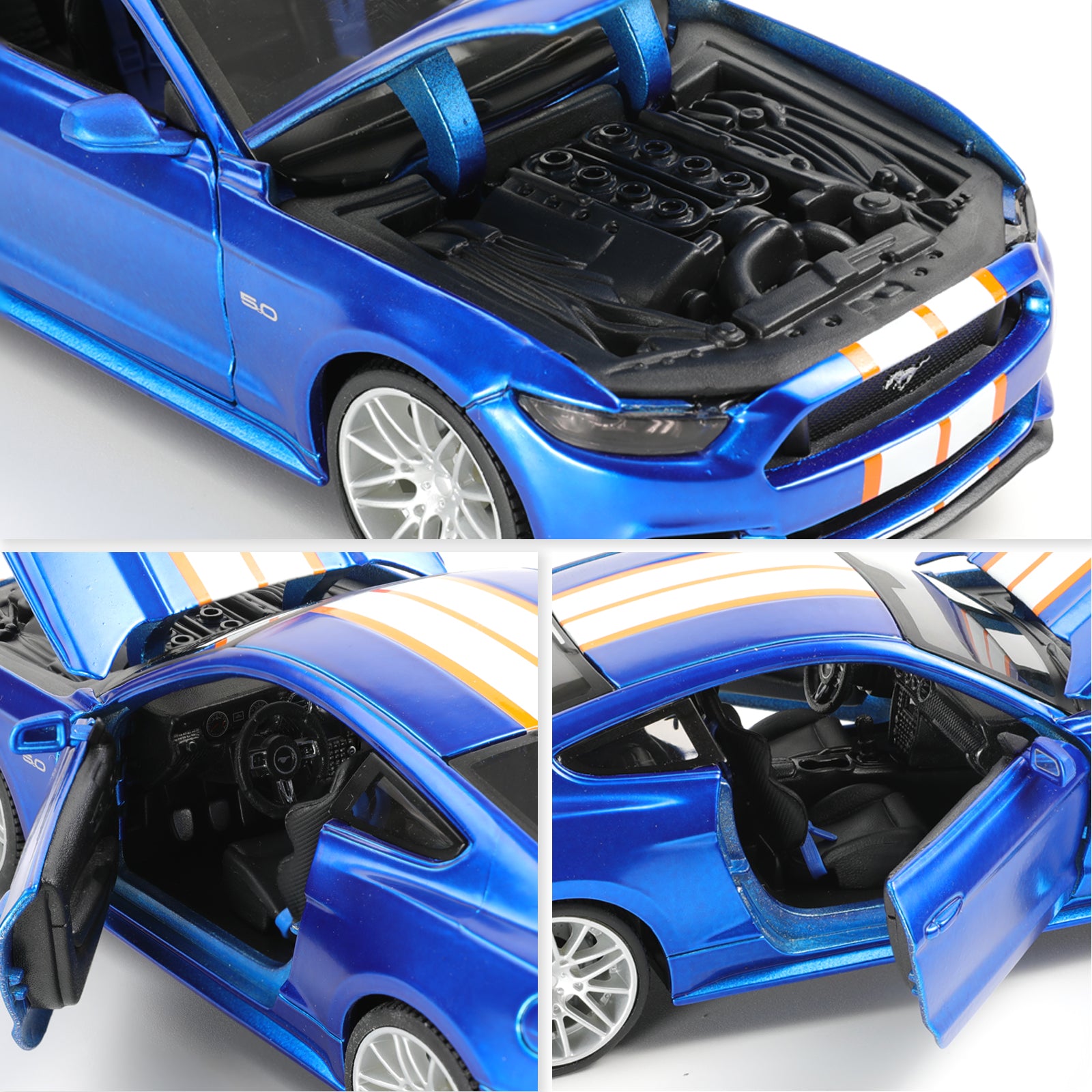 1:24 Die-cast 2015 Ford Mustang GT Muscle Car Scale Model Building Kit, MAISTO