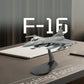 NUOTIE F-16 Fighting Falcon model in black, shown on a desk with a transparent cabin canopy.