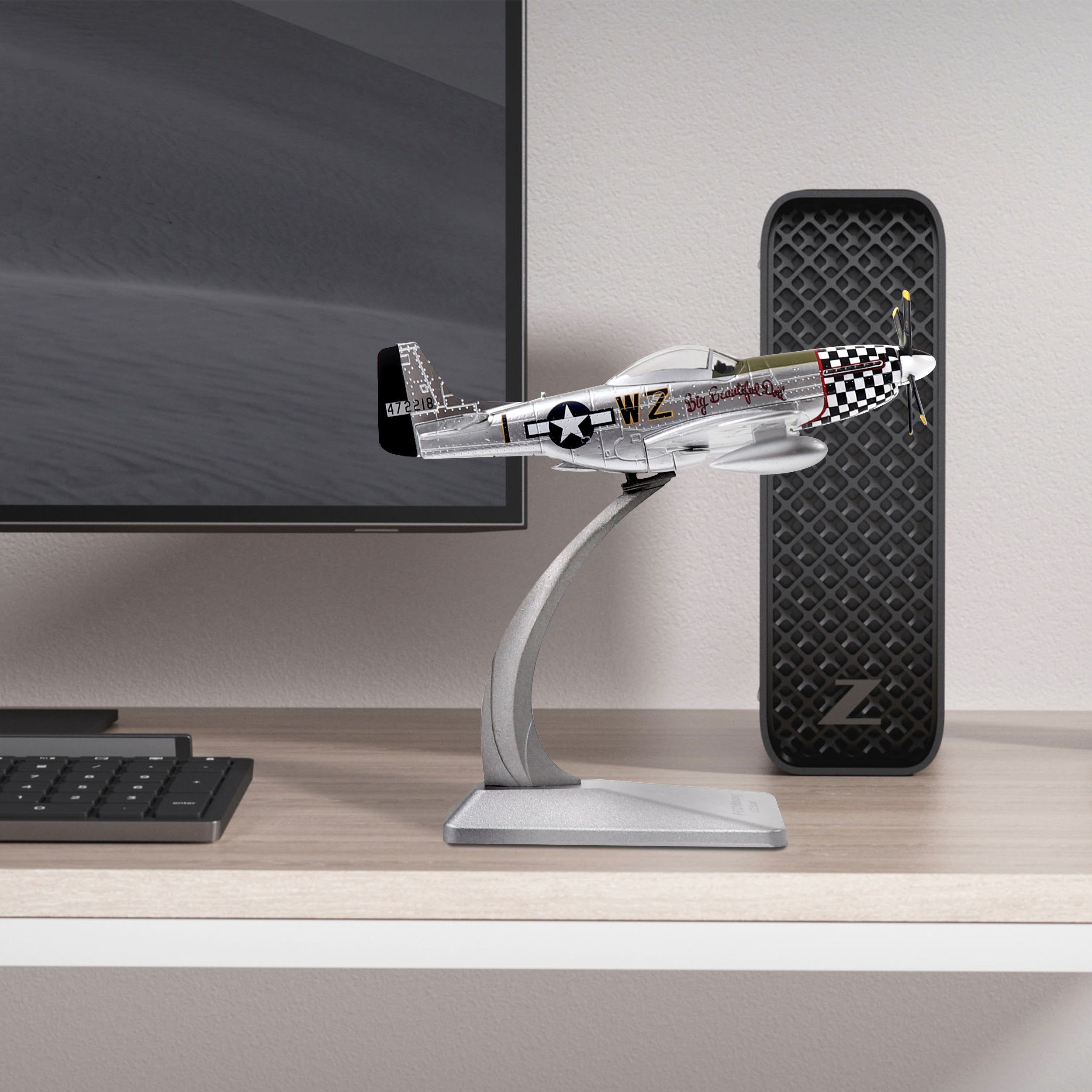 1/72 Scale P-51D Mustang Diecast Metal Model - WWII US Fighter "Big Beautiful Doll" By AF1