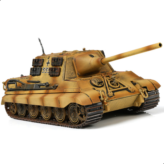 1/72 Scale Military Tank Model Finished Alloy Metal Die cast with Plastic Tank Model World War Ⅱ Army Vehicl Tank Mini 1945 Jagdtiger Model Gift Collection Ideal for Military Fans