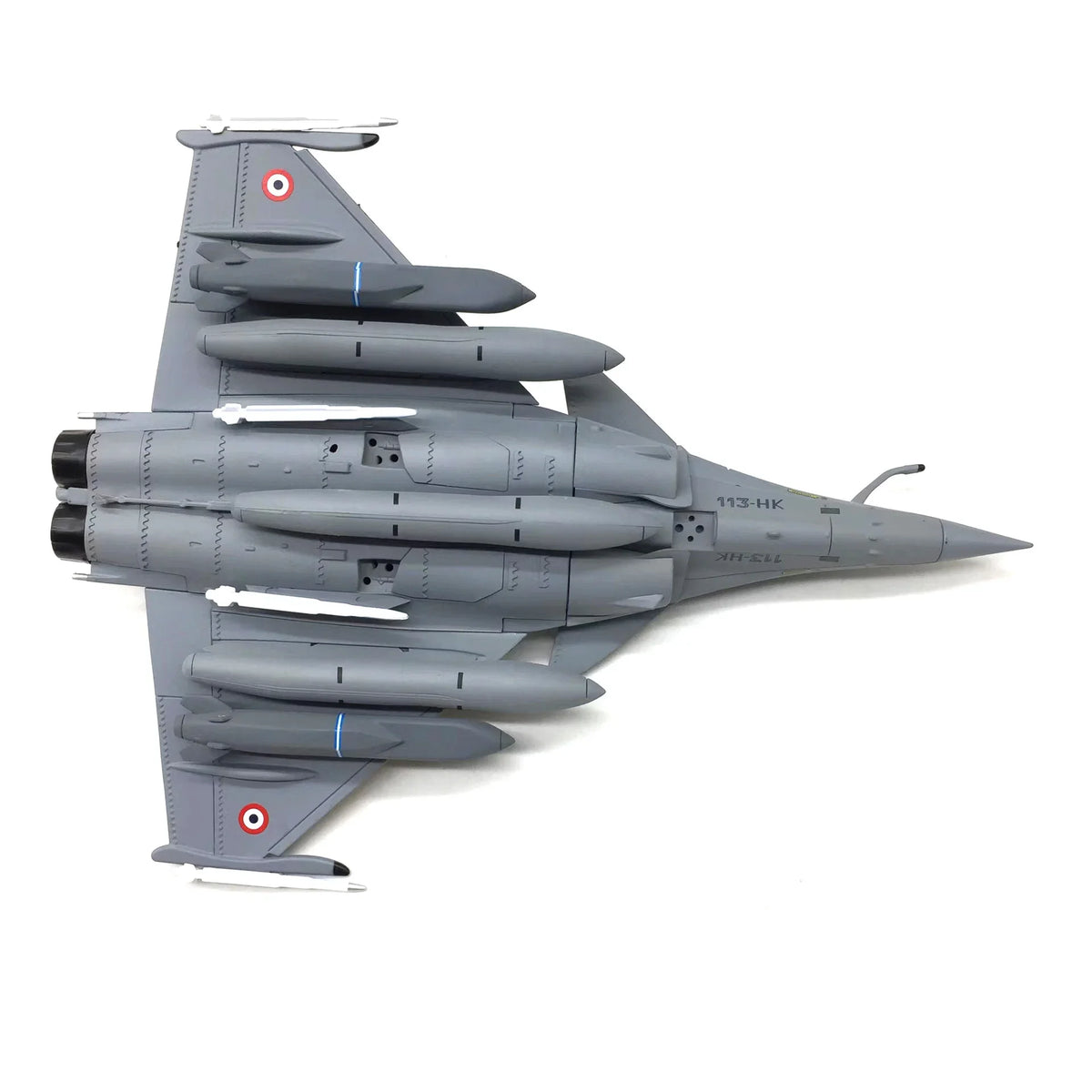NUOTIE 1/72 Dassault Rafale B navy aircraft model, top view with missiles