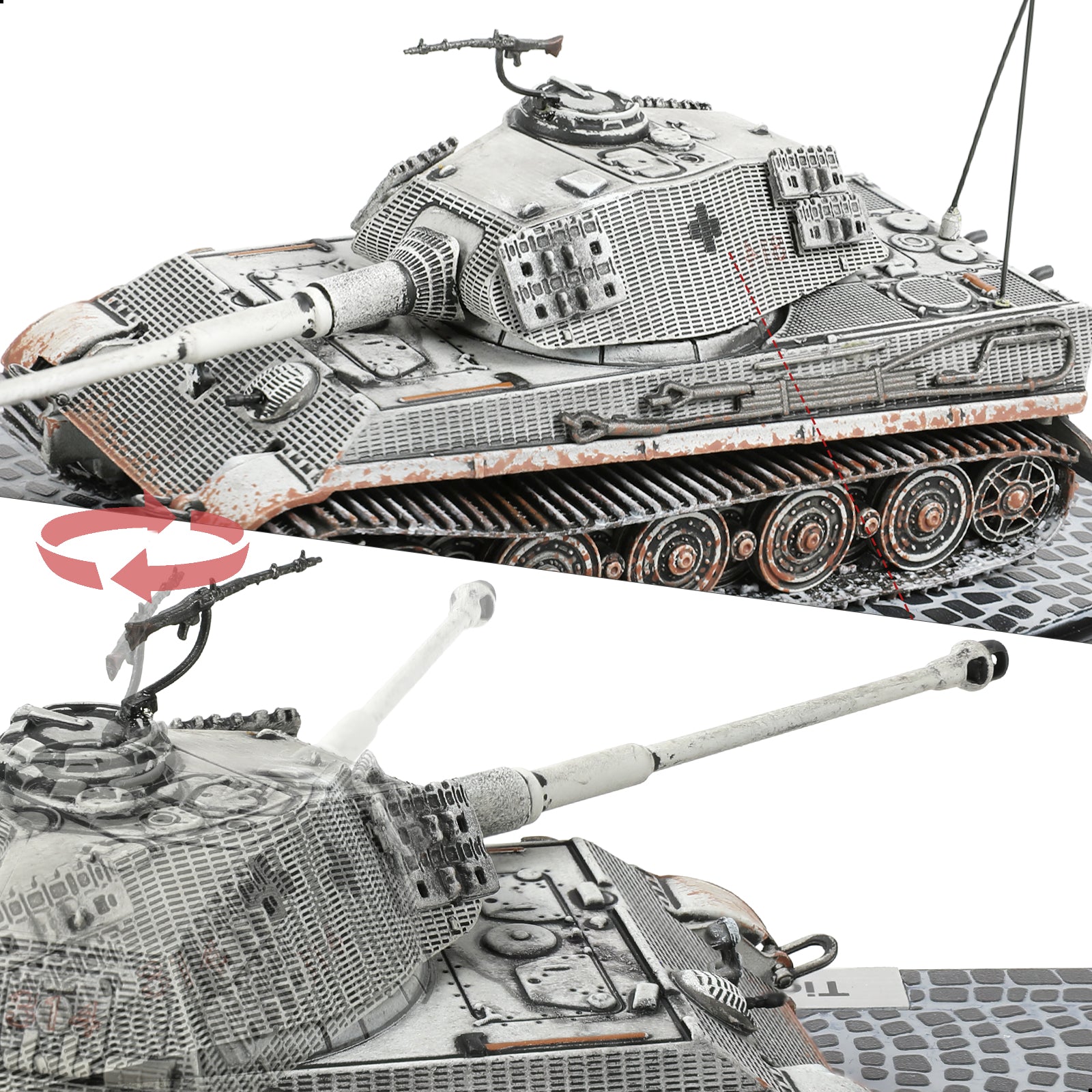 1/72 Die-cast Finished WWII German Tiger I Heavy Tank Model, Berlin 1945