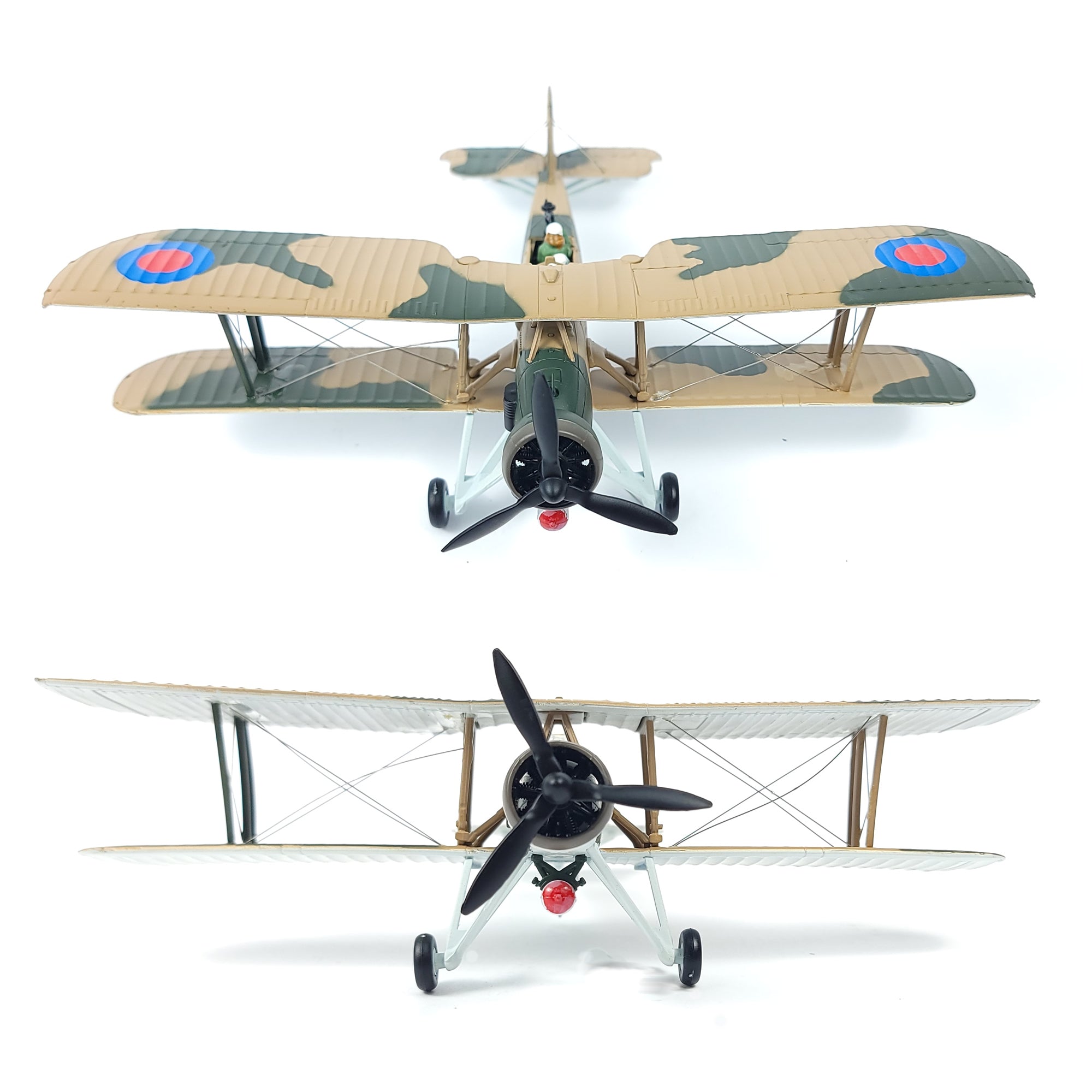 1/72 Scale Fairey Swordfish Diecast Metal Model - WWII British Torpedo Bomber with Stand