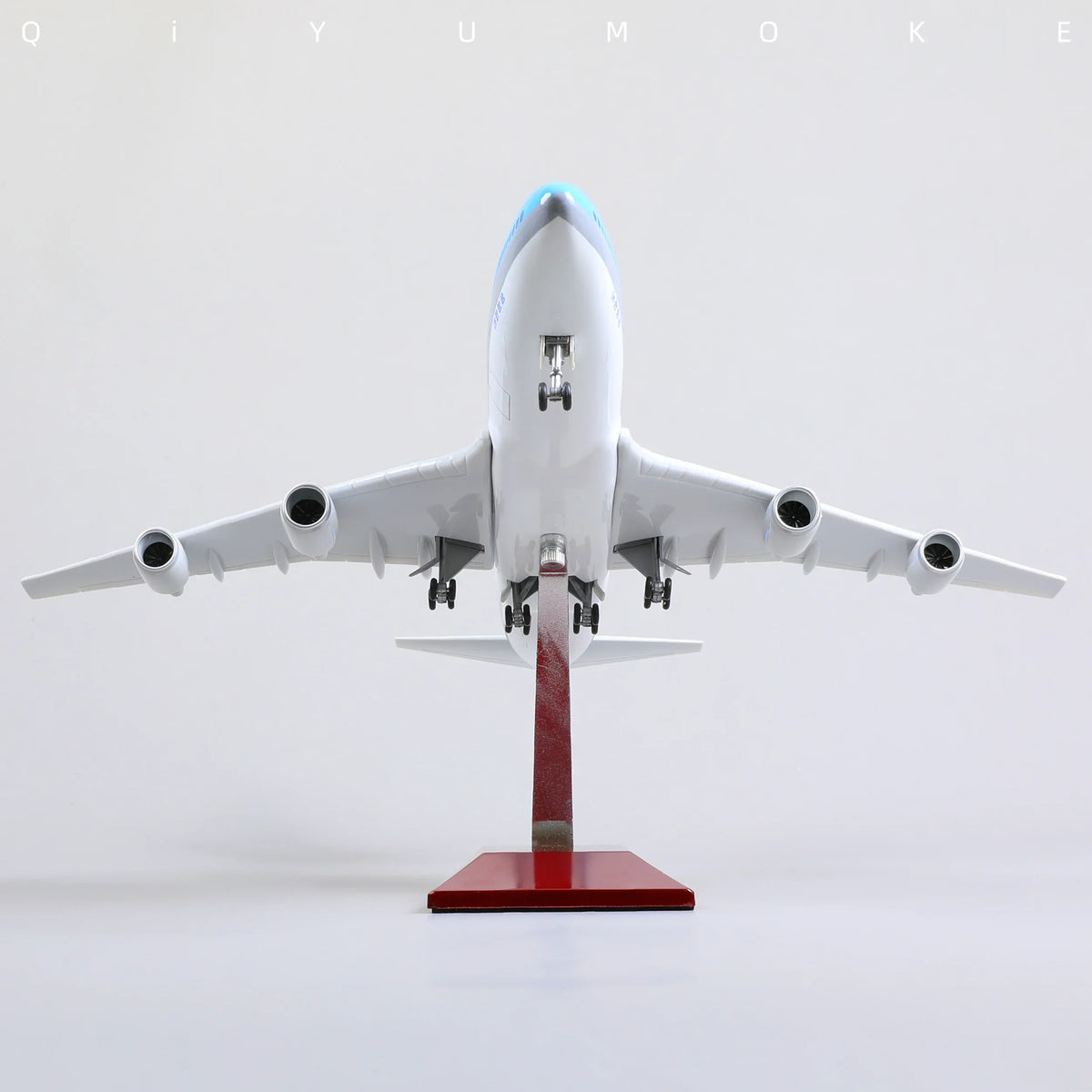 QIYUMOKE 1/160 Boeing 747 Korean Air Diecast Airplane Model | Finished Jumbo Jet Static Display with Stand aircraft - Product Image