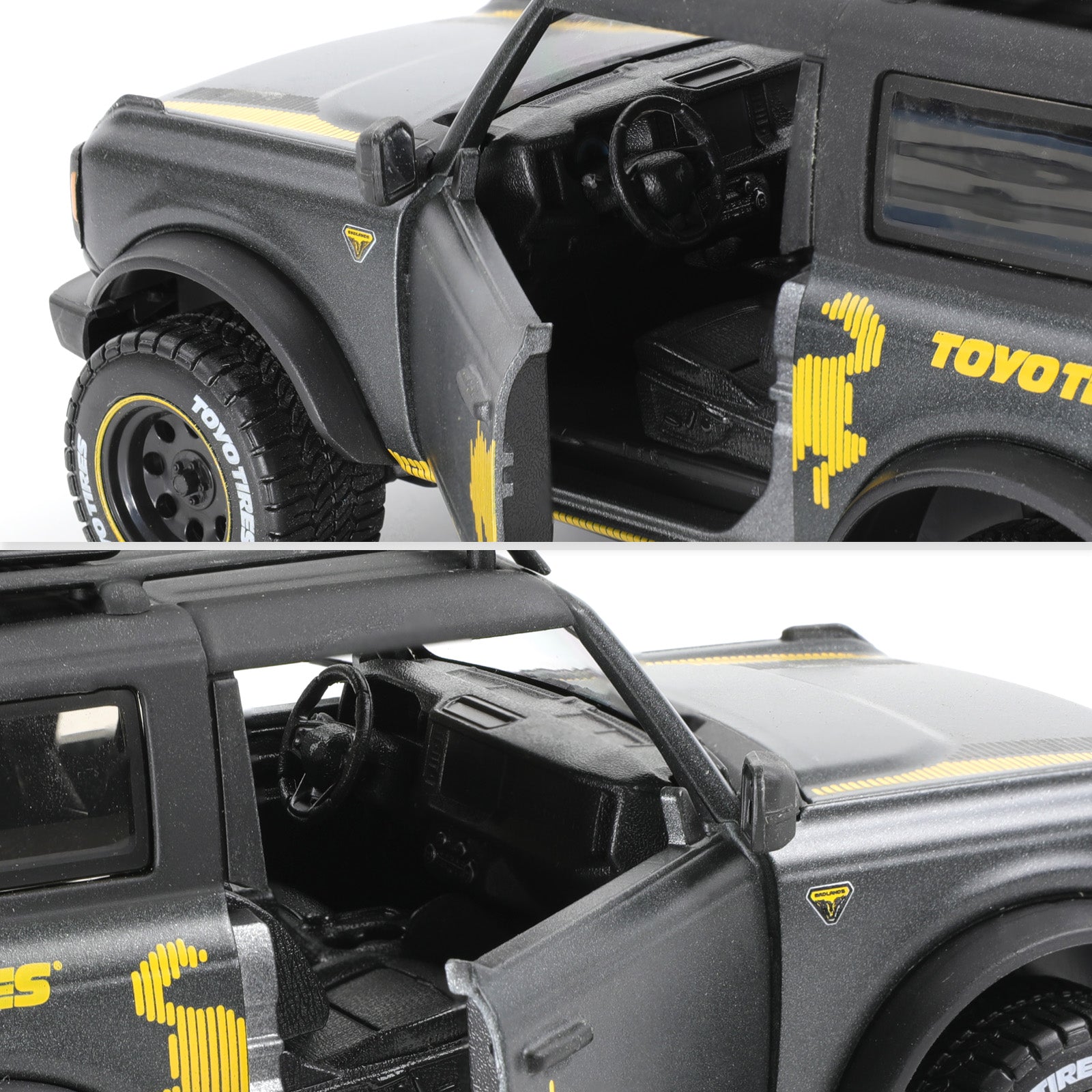 1:24 Die-cast 2021 Ford Bronco Badlands Scale Model Building Kit, MAISTO