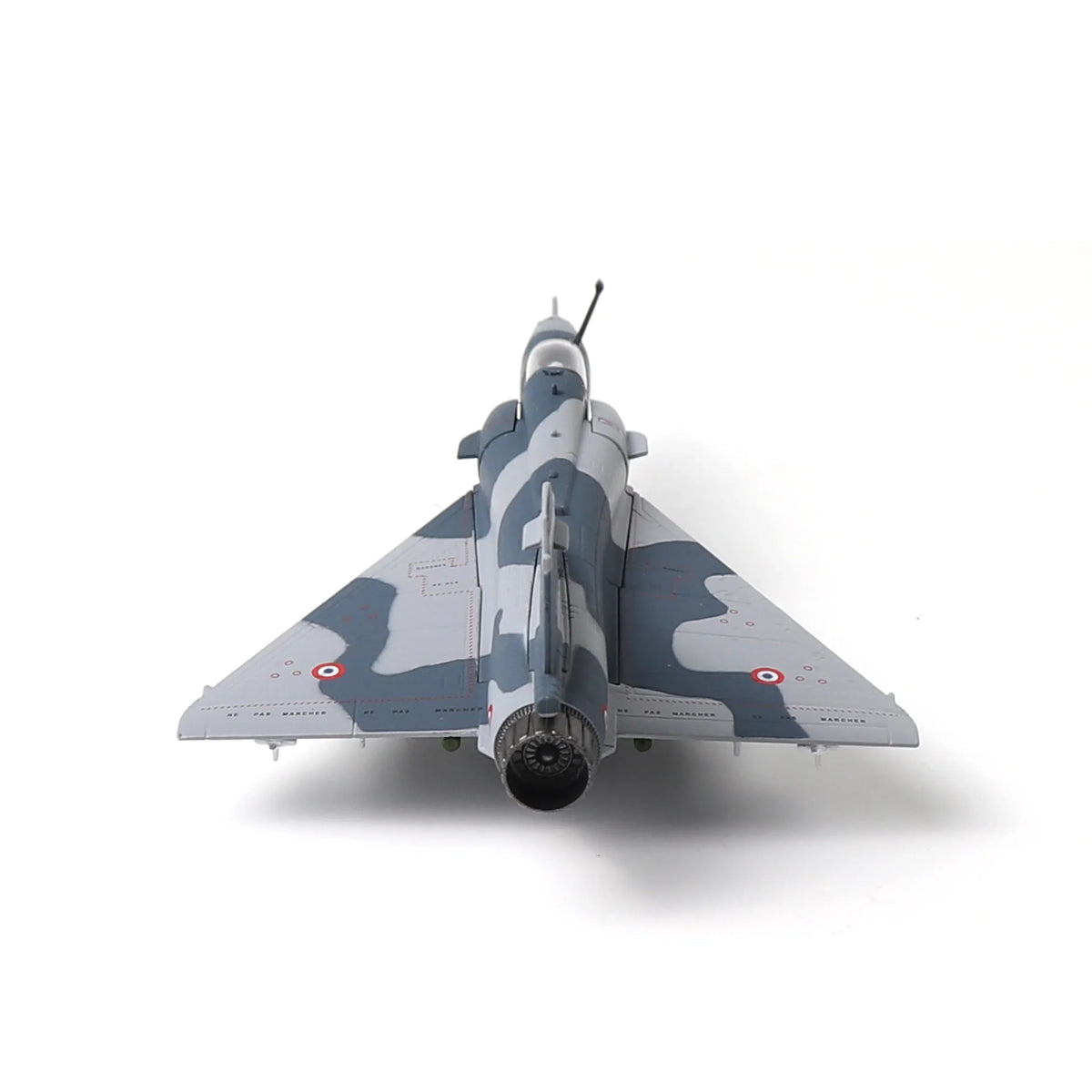 NUOTIE 1/100 scale Dassault Mirage 2000 model aircraft top view with camouflage pattern