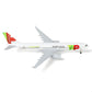 QUYUMOKE 1/300 TAP Air Portugal Airbus A330 Diecast Metal Aircraft Model with Stand for Aviation Enthusiasts as Gifts, Exhibition Decoration