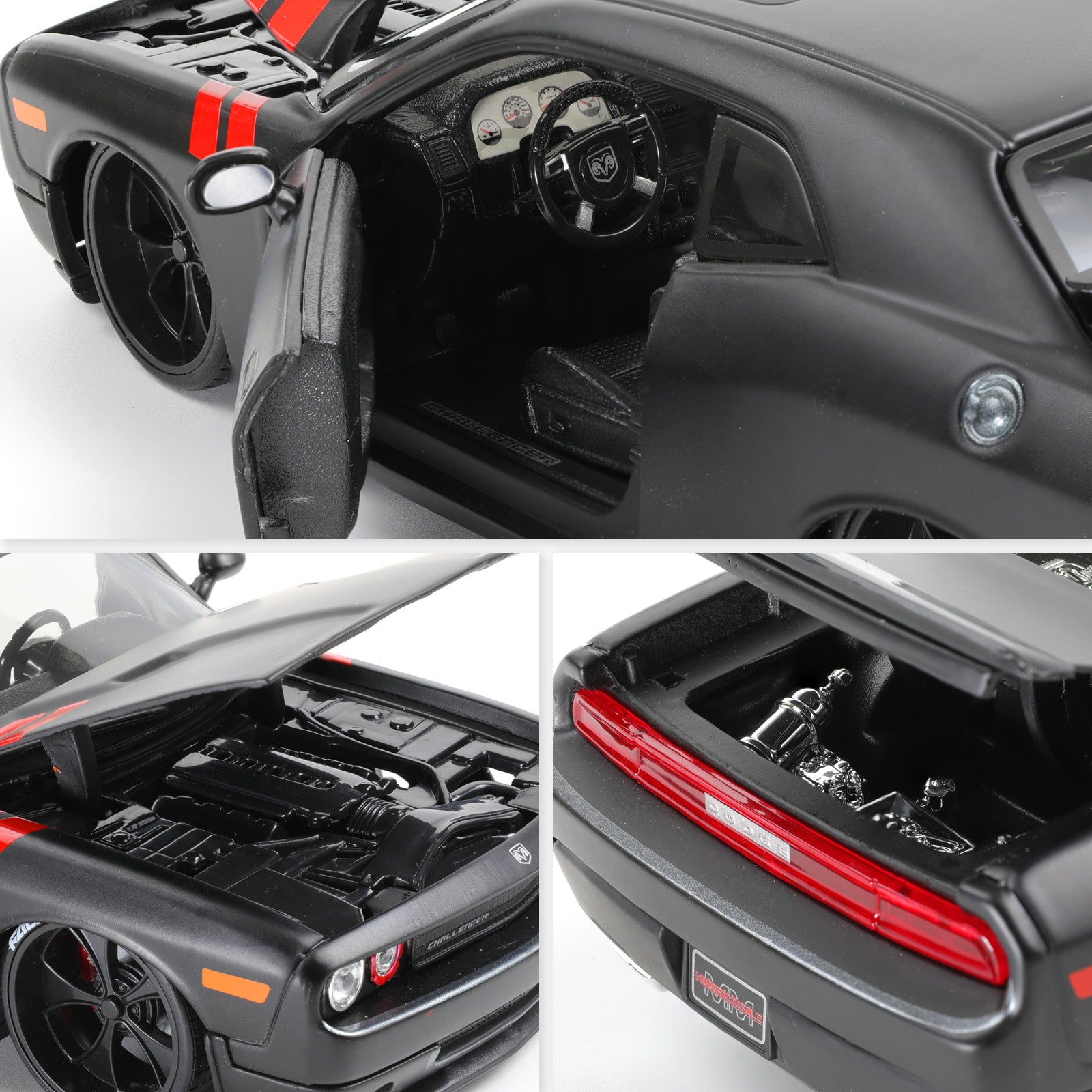 1:24 Die-cast 2008 Dodge Challenger Muscle Car Scale Model Building Kit, MAISTO